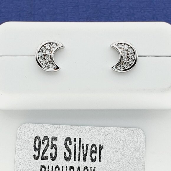 925 Sterling Silver CZ Stud Earrings for Women/Girl, US925P1023 - Picture 4 of 11